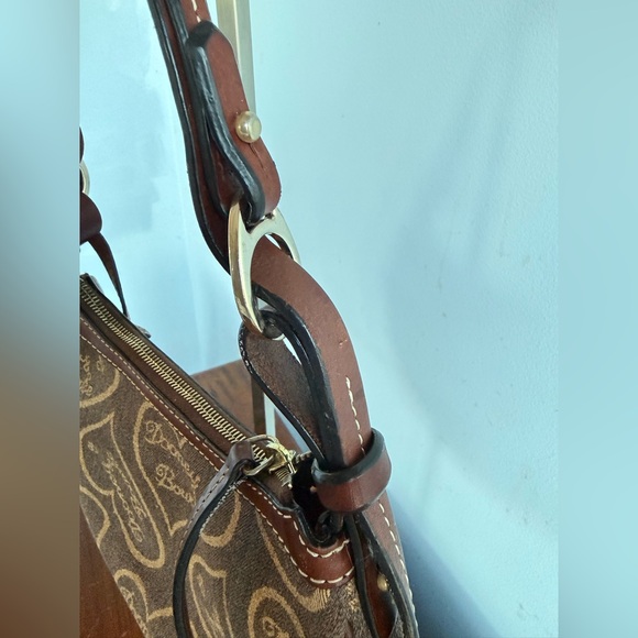 Dooney & Bourke Brown Heart Shoulder Bag - Picture 7 of 9
